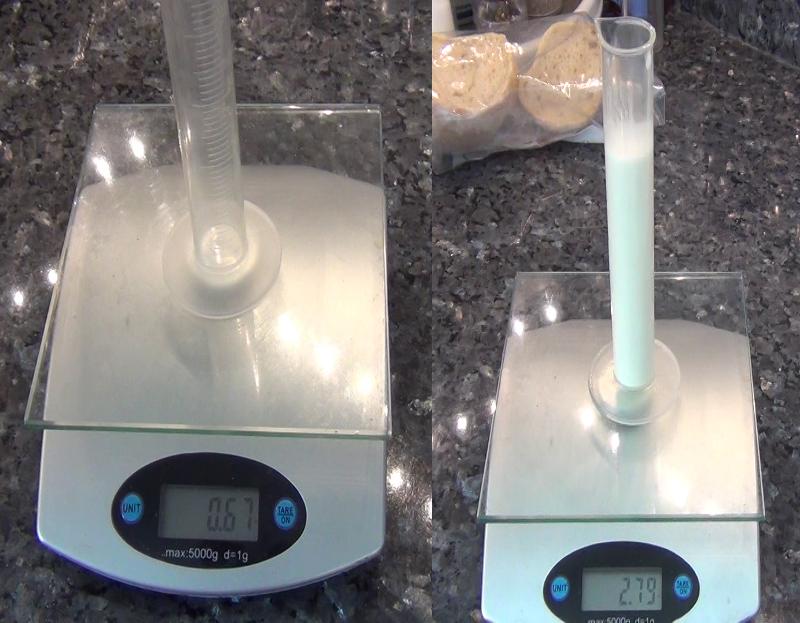 cornstarch water density